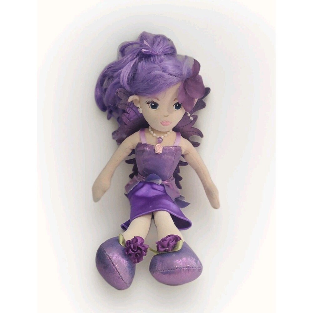 Rare Aurora World Lilac Fairy Doll Plush 15" Purple Shimmer Wings Hair